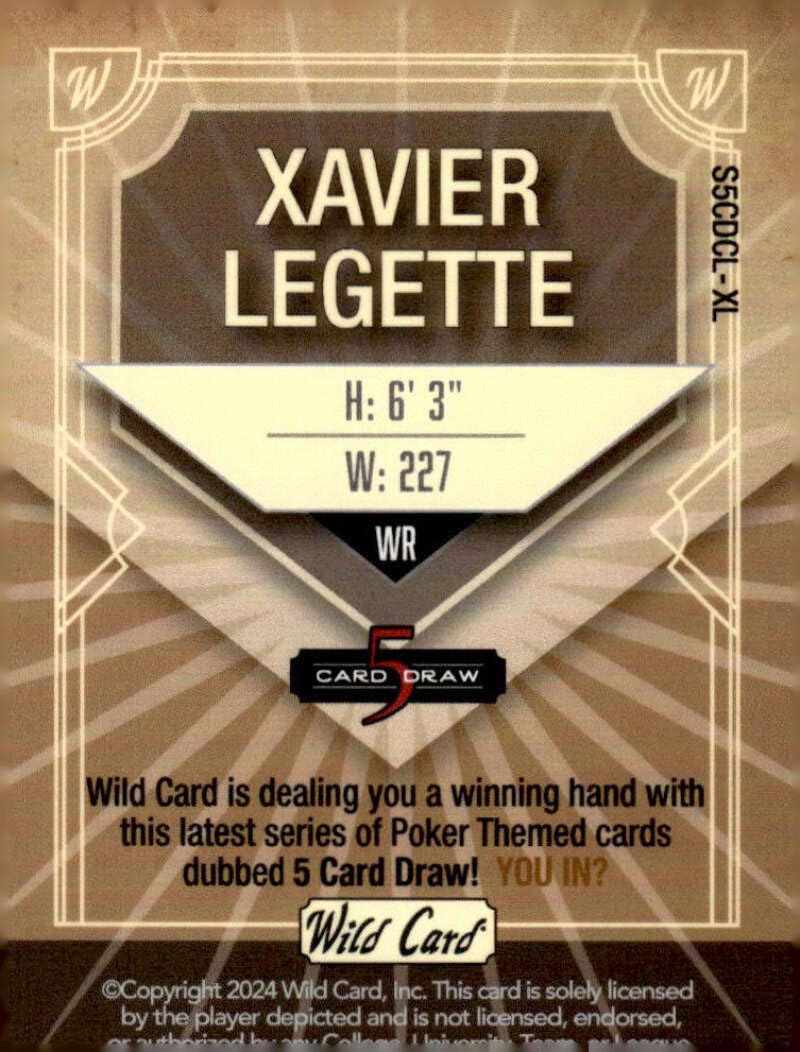 Amazon.com: XAVIER LEGETTE RC SP 2024 Wild Card Collection 5 Draw